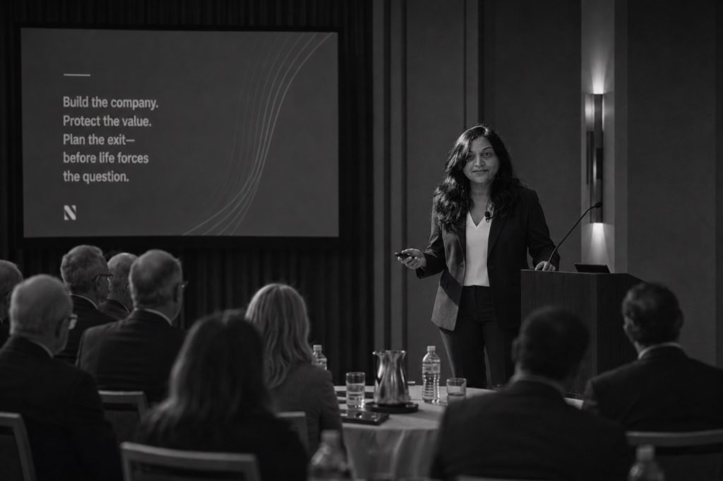 Jui Trivedi, M&A speaker and Managing Partner of Next Point LLC